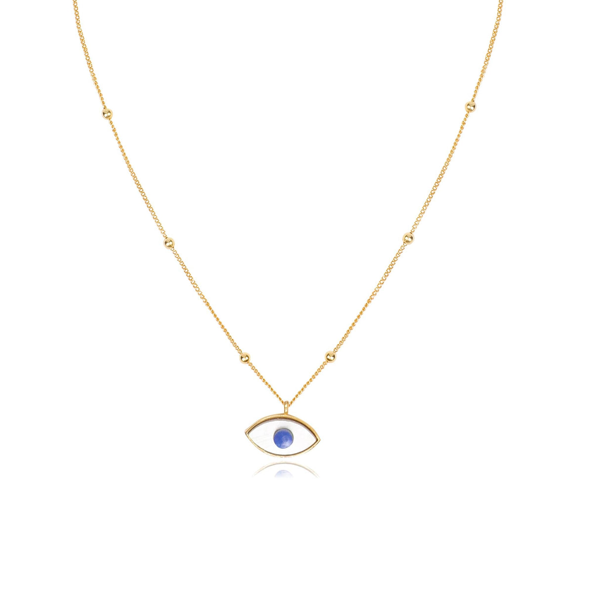 Evil Eye Necklace Mother of Pearl