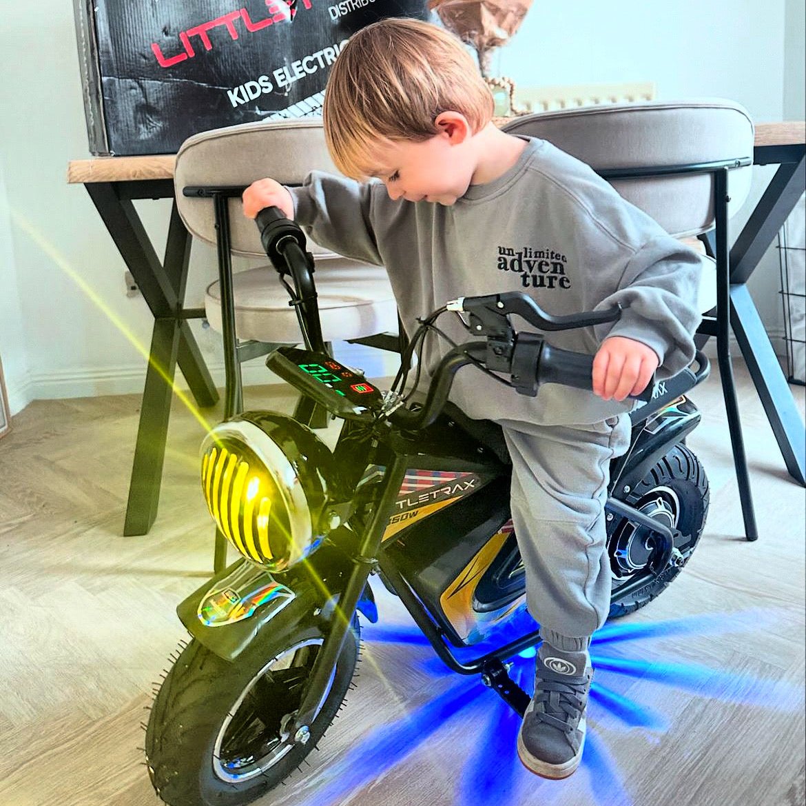 NEW LittleTrax Kids Electric Monkey Bike 350w Dirt bike ride on toy similar to 50cc off road bike