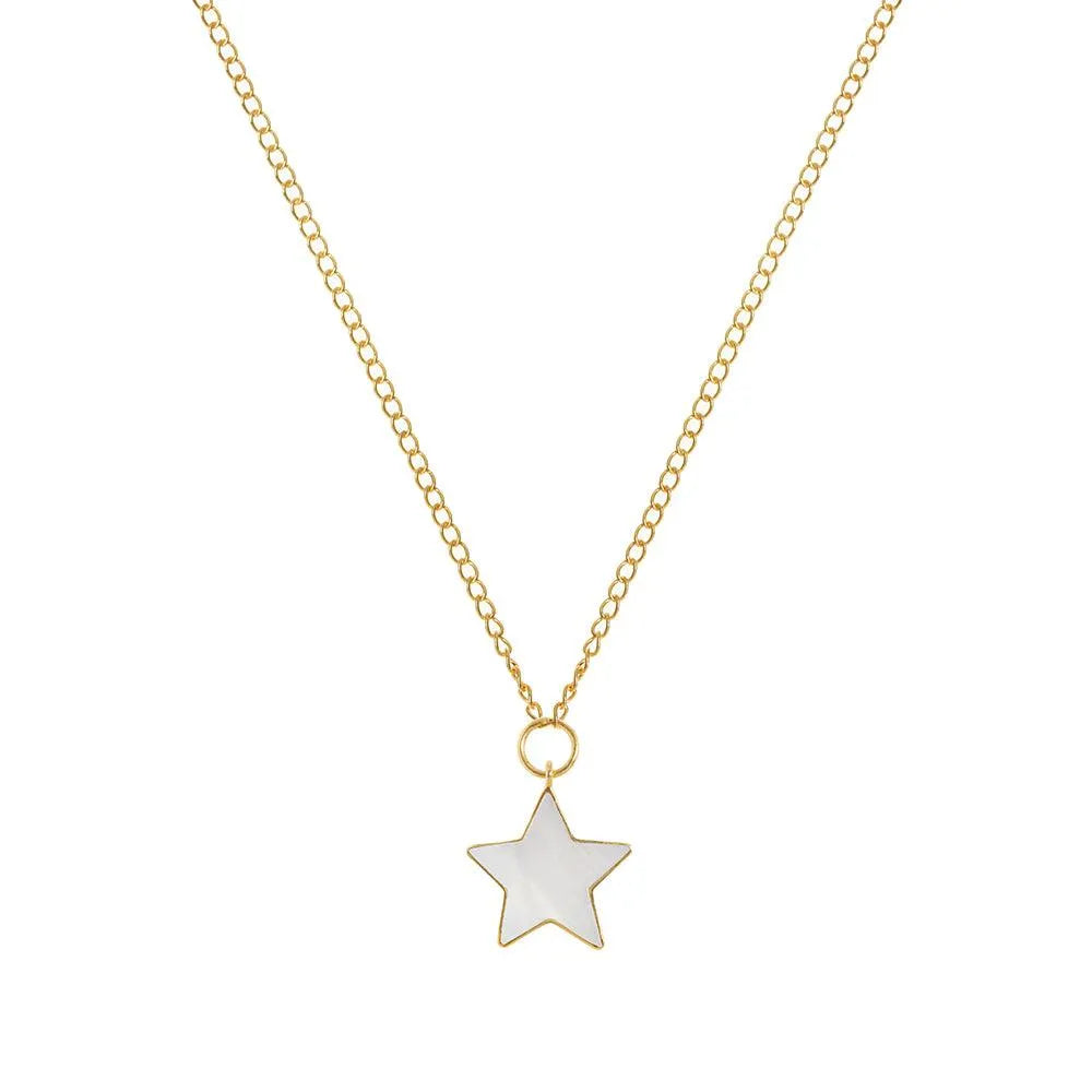 Star Pendant 18ct Gold Plated Necklace