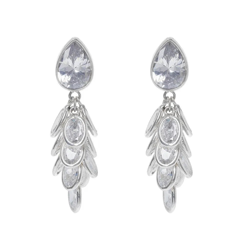 Petite Silver Crystal Drops
