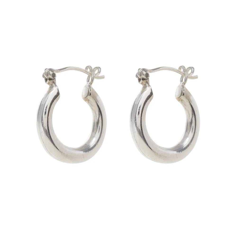 Silver Mini Hoops