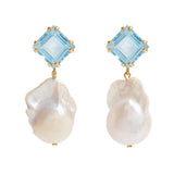 Blue Topaz Baroque Drops