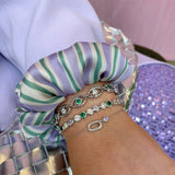 Dotty Tennis Bracelet, Popsicle & Silver