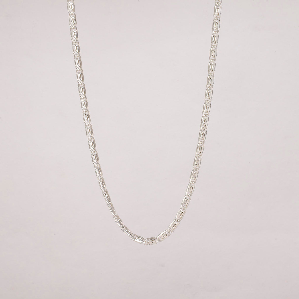 Figaro Chain Necklace Silver 19"