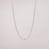 Figaro Chain Necklace Silver 19"