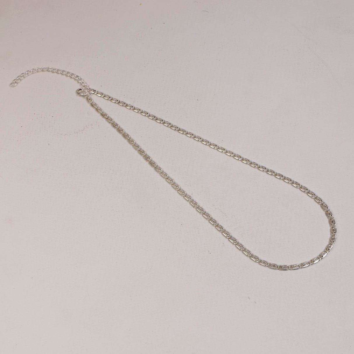 Figaro Chain Necklace Silver 19"