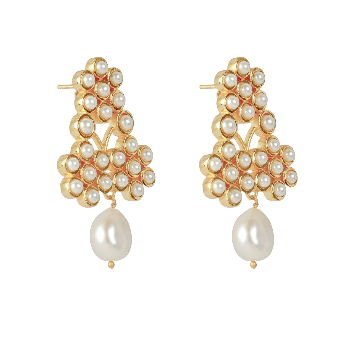 Florance Pearl Statement Earring With Baroque