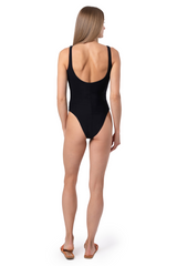 Flower Hand-Beaded Embellished One-Piece Swimsuit