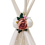 MINICAMP Peony Flower Garland for Teepee & Kids Room Decor | White & Peach