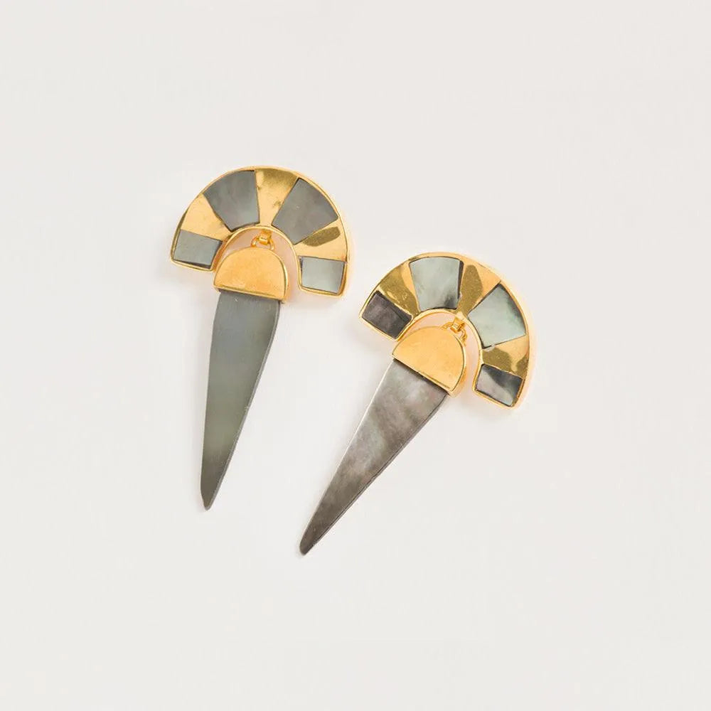 Warrioress at Night Earrings