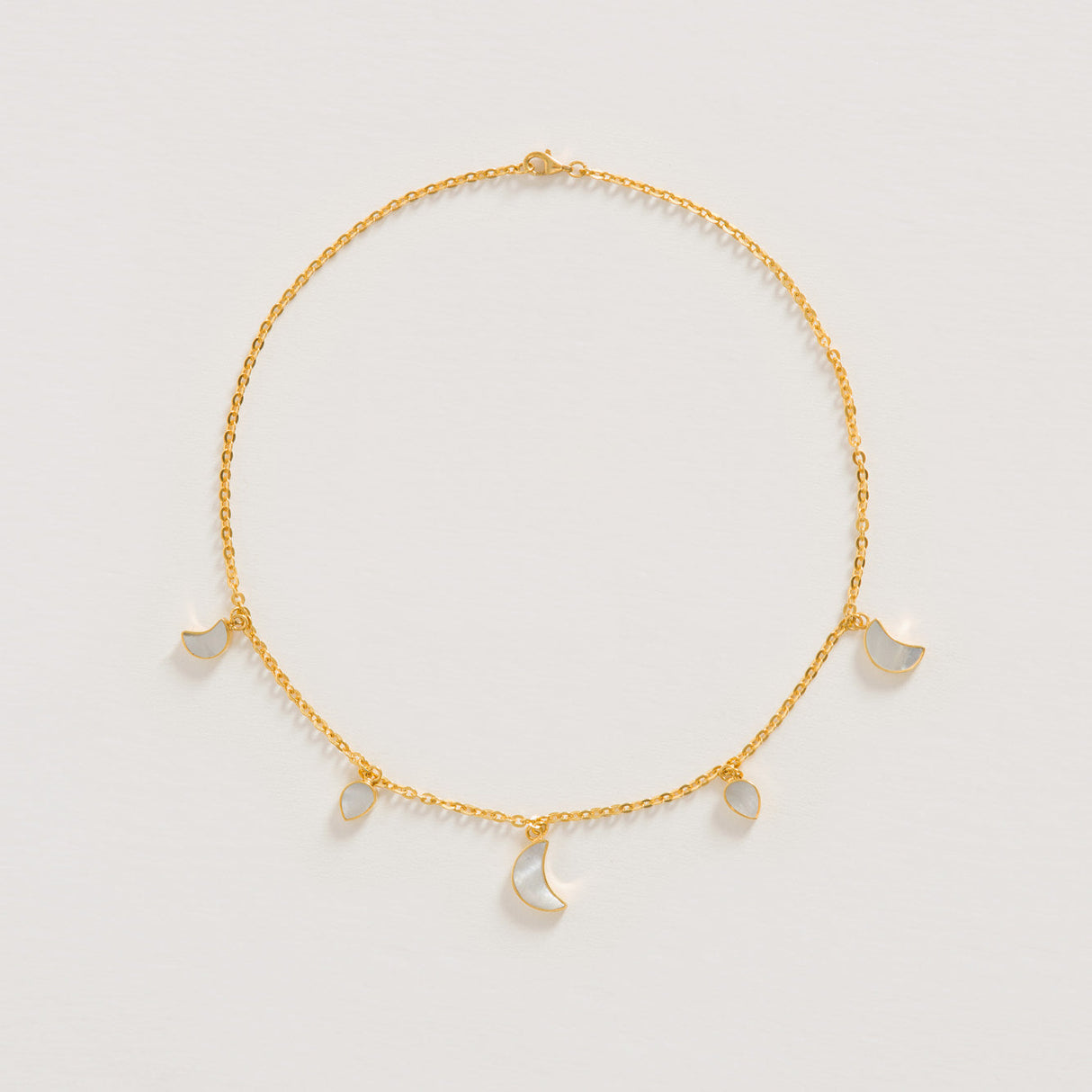 Petite Moon Necklace, Gold