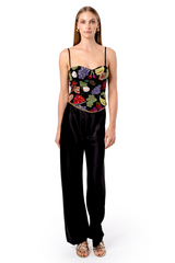 Fruit Hand-Beaded Embellished Corset Top