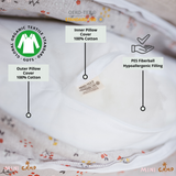 MINICAMP U-Shaped Pregnancy Pillow with Organic Cover in Grey | Kapok or PES Filling
