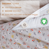 MINICAMP U-Shaped Pregnancy Pillow with Organic Cover in Grey | Kapok or PES Filling