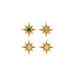 Ziggy Micro North Star Stud Earring Set Gold