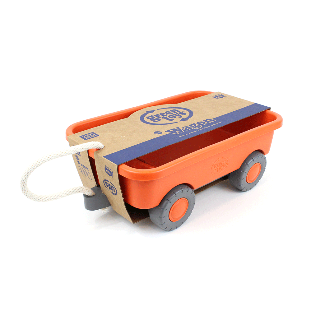 Orange Pull Along Wagon
