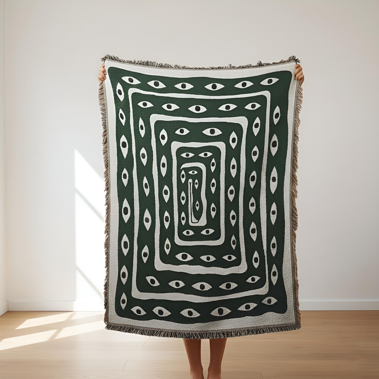 Mystic Gaze Woven Throw Blanket