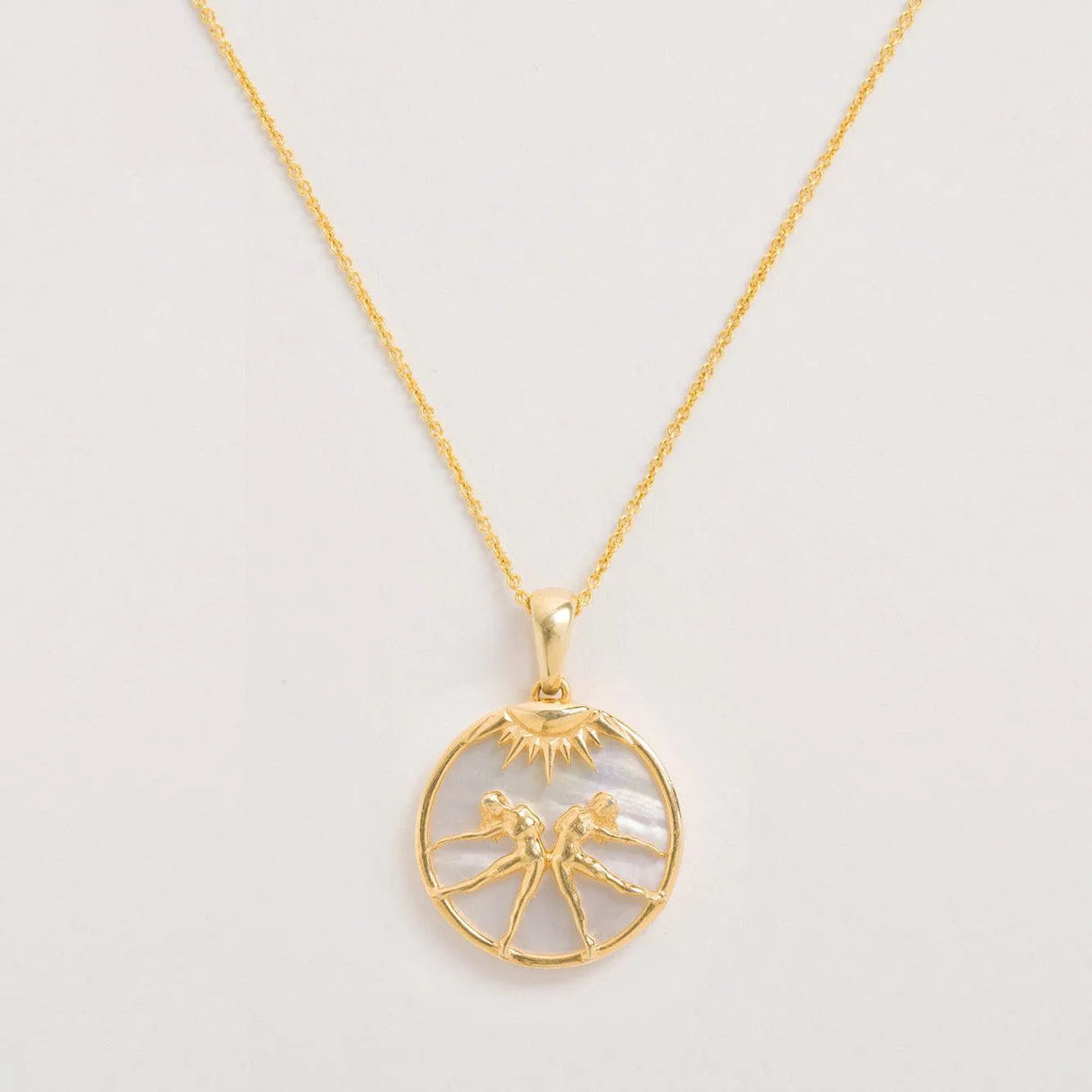 Gemini, Gold Zodiac Necklace