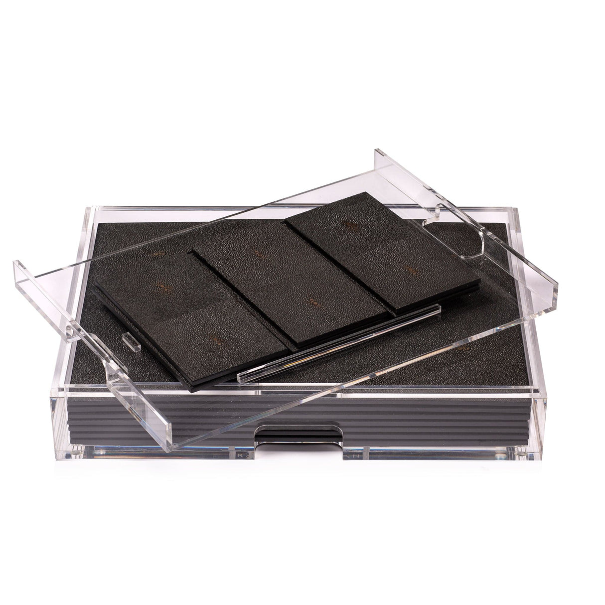 Grand Matbox Clear - Shagreen Chocolate