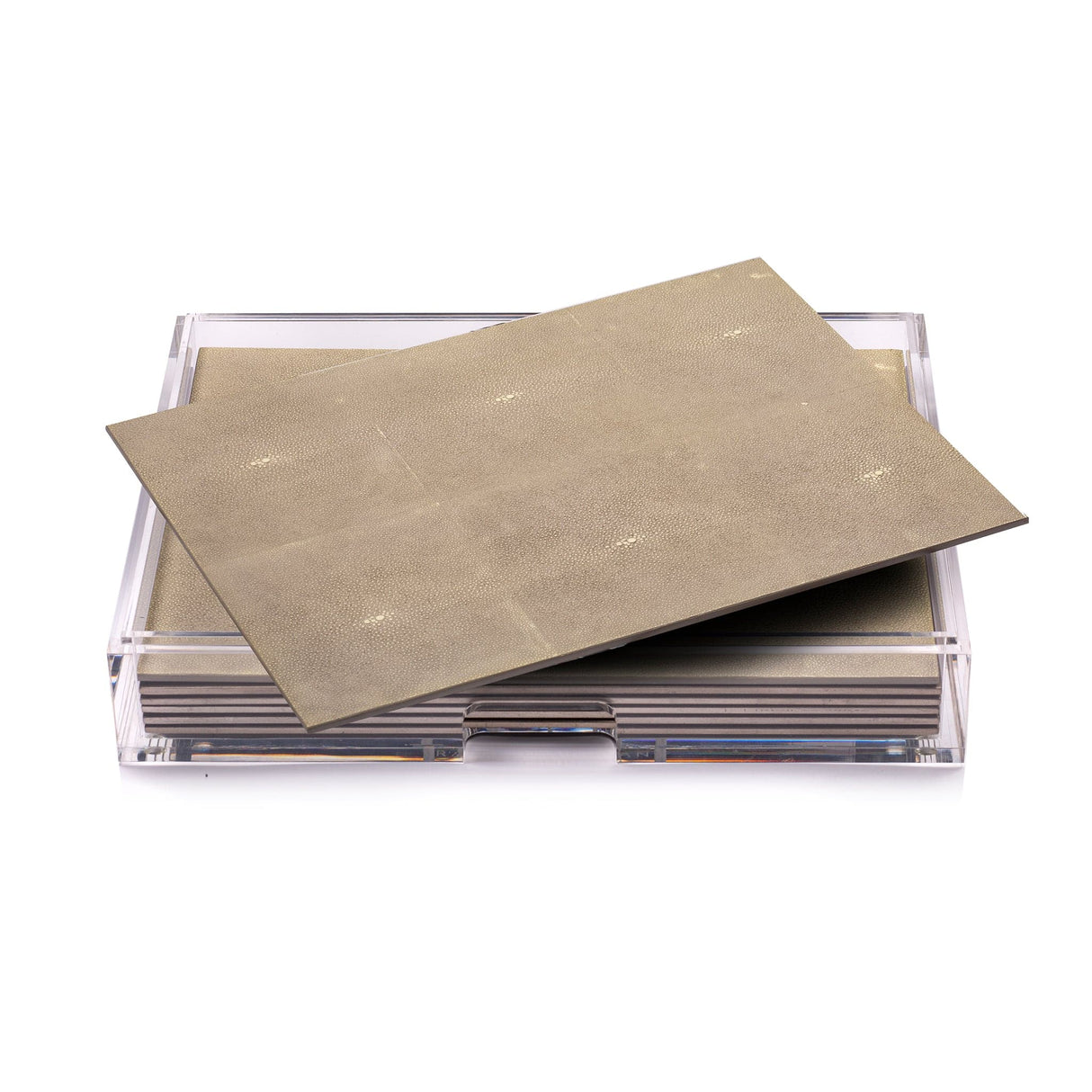 Grand Matbox Clear - Shagreen Natural