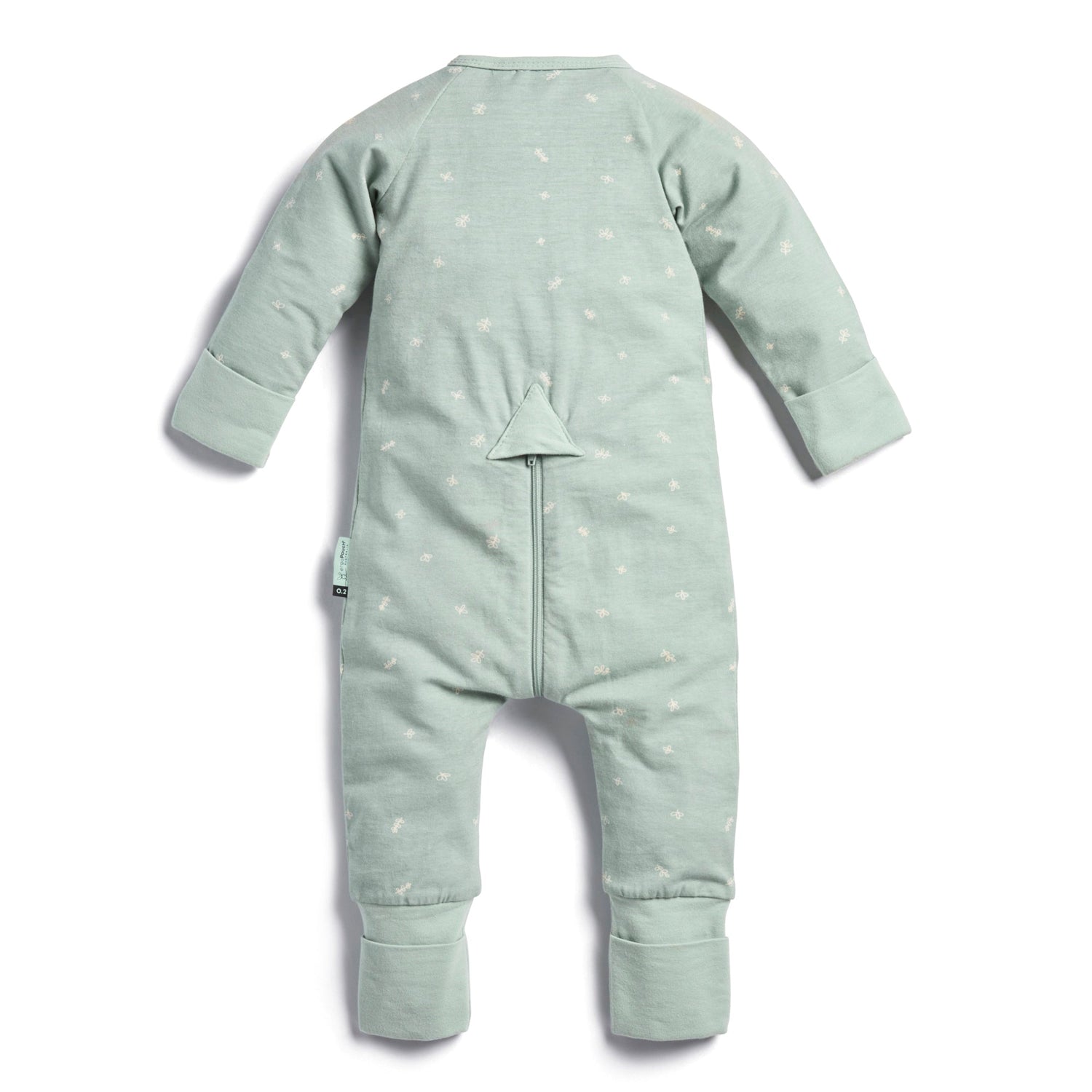 ErgoPouch - Organic Layers Long Sleeve Babygrow - Sage - Mild 0.2 TOG