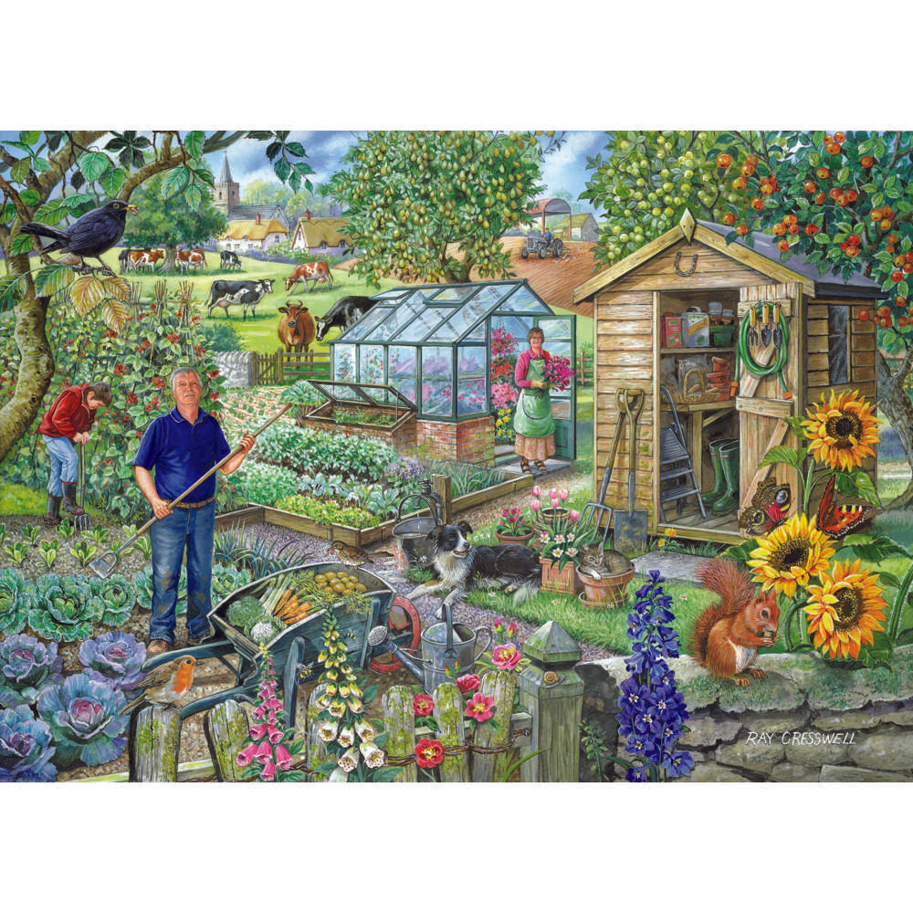 At the Allotment 1000 Piece Jigsaw Puzzle