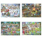 Seasons on the Green - 4 X 500 Piece Jigsaw Puzzle