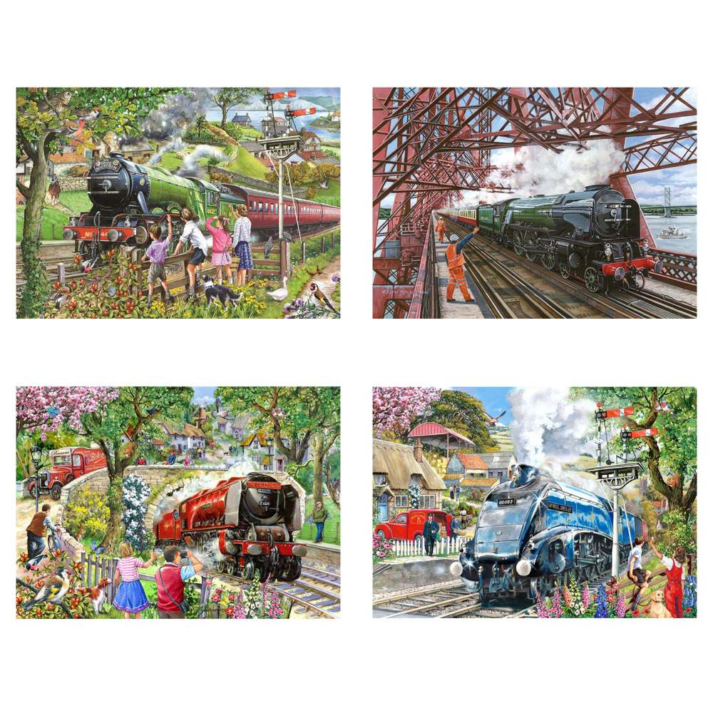 Steaming Along - 4 X 500 Piece Jigsaw Puzzle