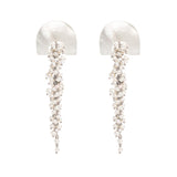 Hakuro Silver Mother of Pearl and Pearl Long Drops