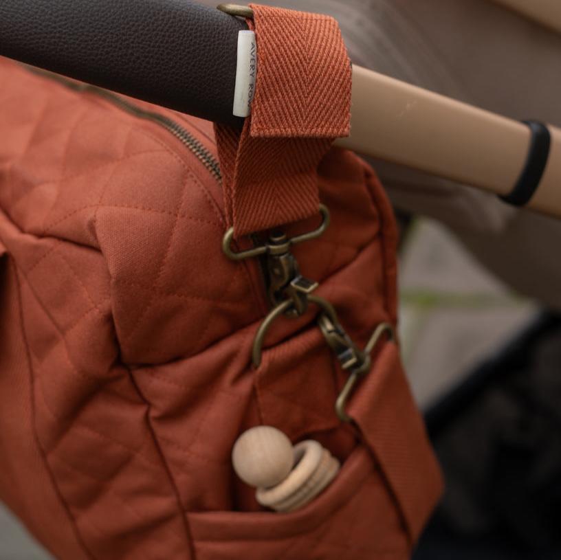 Baby Changing Bag - Cinnamon (With Pram Clips)