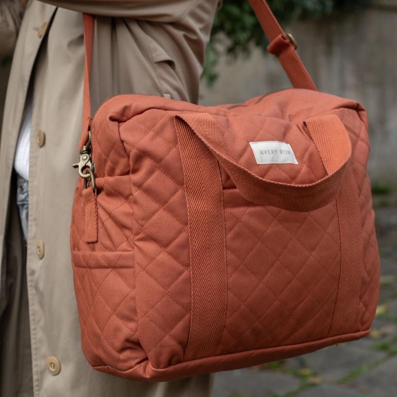 Baby Changing Bag - Cinnamon (With Pram Clips)