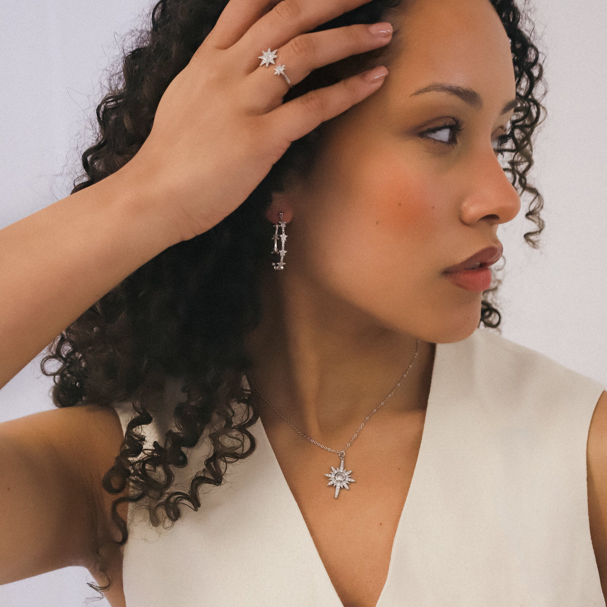 Heidi North Star Birthstone Necklace | 925 Sterling Silver