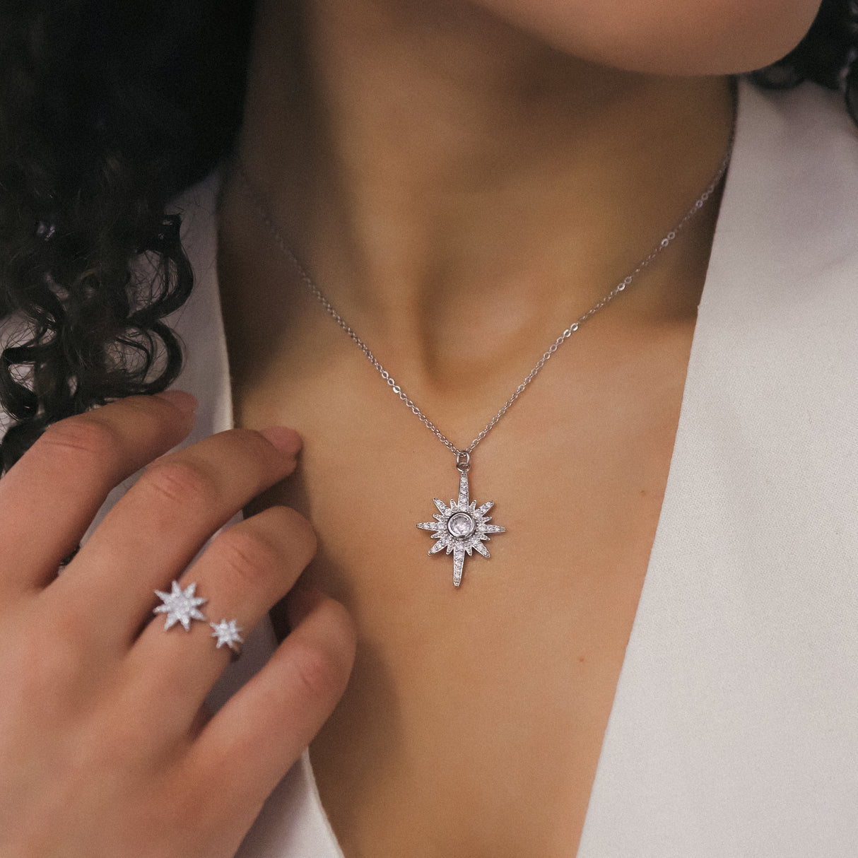 Heidi North Star Birthstone Necklace | 925 Sterling Silver