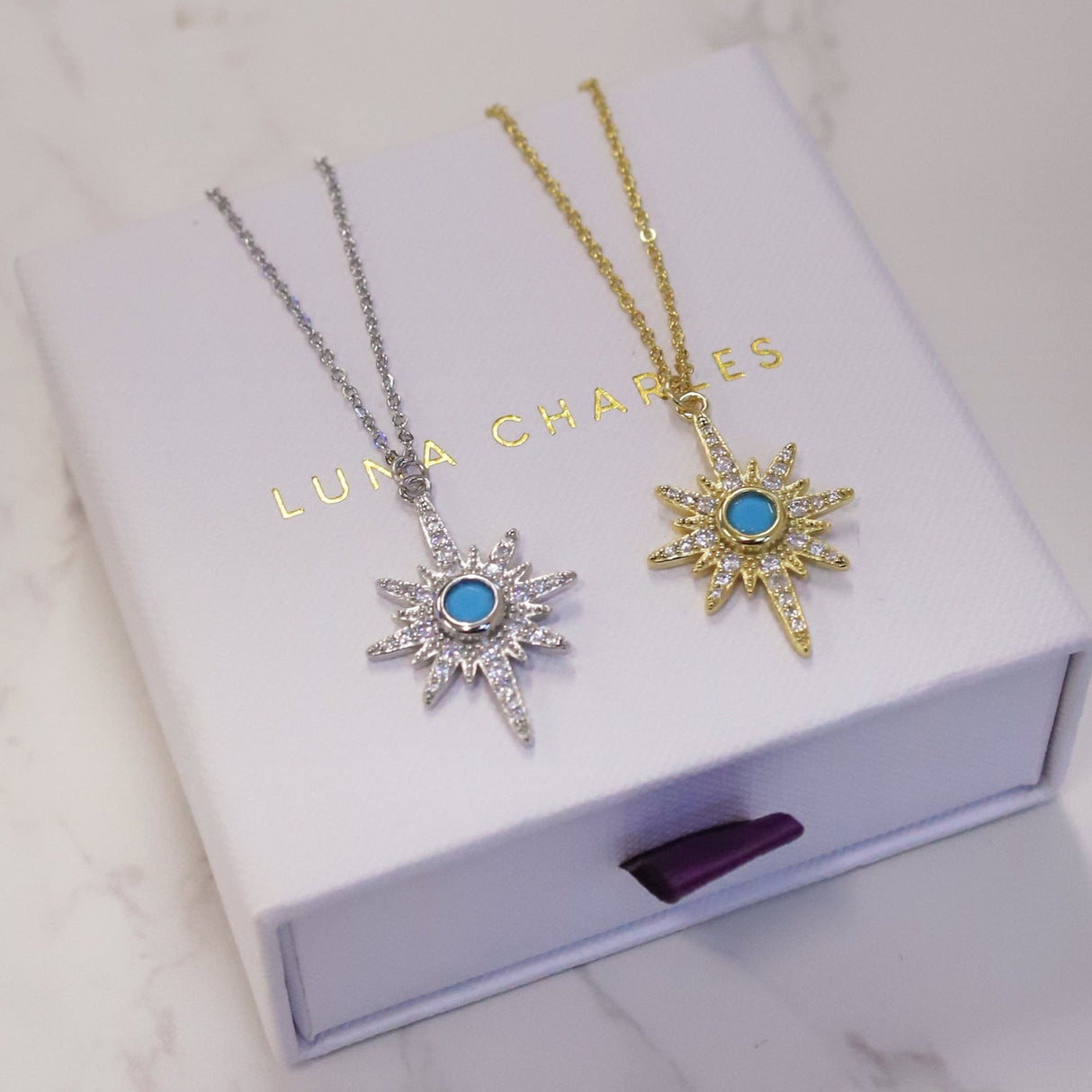 Heidi North Star Birthstone Necklace | 925 Sterling Silver