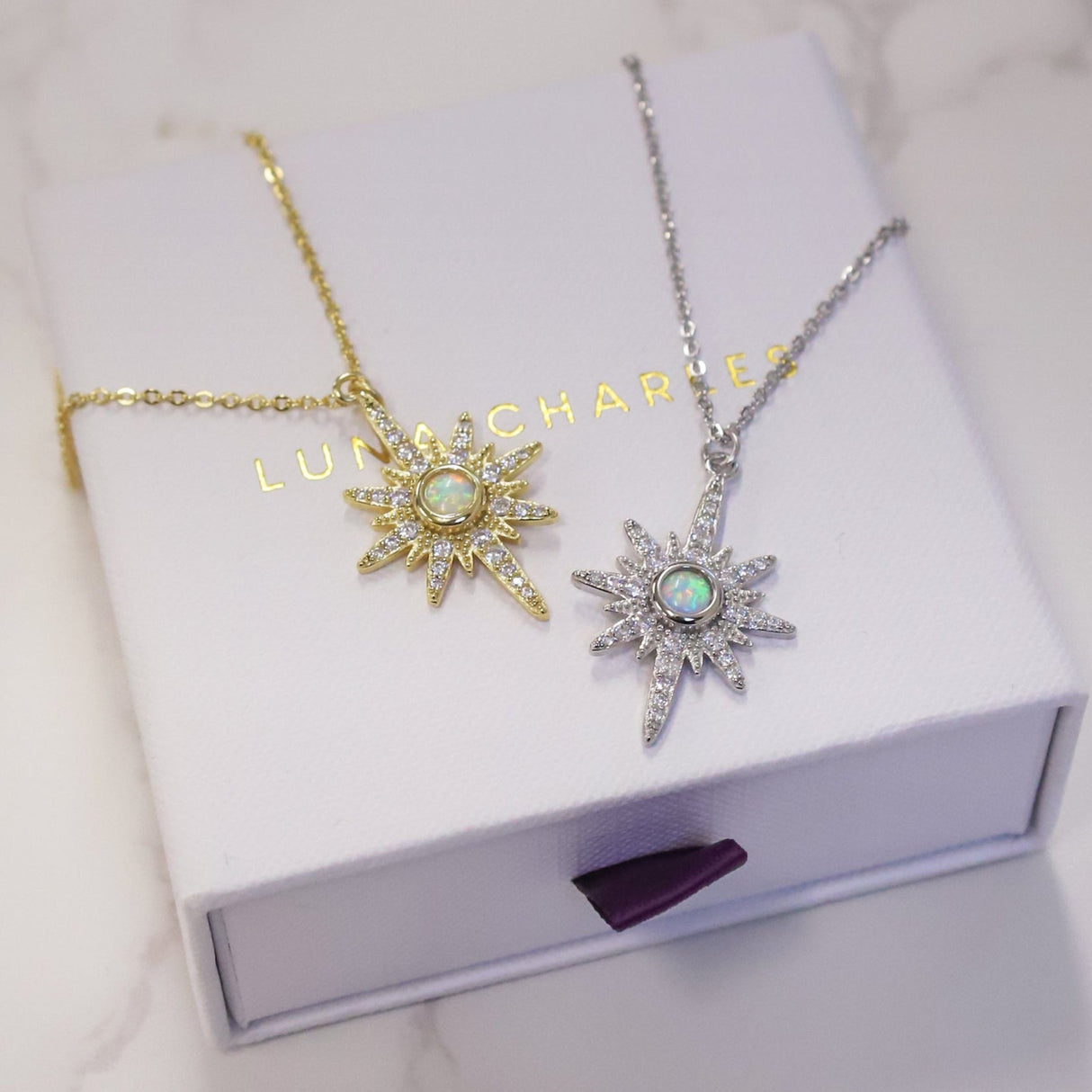 Heidi North Star Birthstone Necklace | 925 Sterling Silver