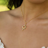 Heidi North Star Birthstone Necklace | 18K Gold Plated