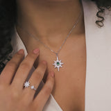 Heidi North Star Birthstone Necklace | 925 Sterling Silver