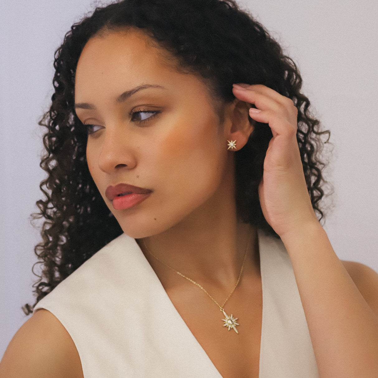 Heidi North Star Birthstone Necklace | 18K Gold Plated