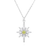 Heidi North Star Birthstone Necklace | 925 Sterling Silver
