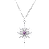 Heidi North Star Birthstone Necklace | 925 Sterling Silver