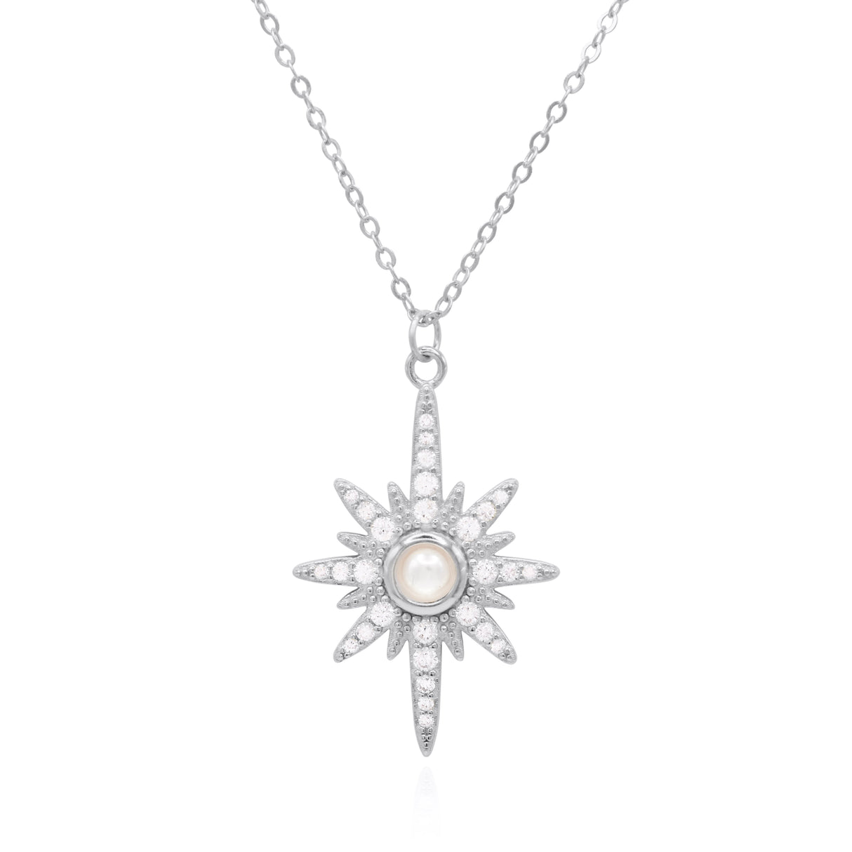 Heidi North Star Birthstone Necklace | 925 Sterling Silver
