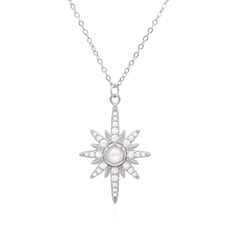 Heidi North Star Birthstone Necklace | 925 Sterling Silver