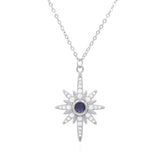 Heidi North Star Birthstone Necklace | 925 Sterling Silver
