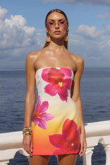 Runaway the Label IBIZA MINI DRESS - TROPICAL OMBRE