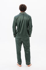 Green Men's Satin Pyjamas