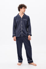 Navy Men’s Satin Pyjamas