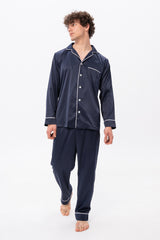 Navy Men’s Satin Pyjamas