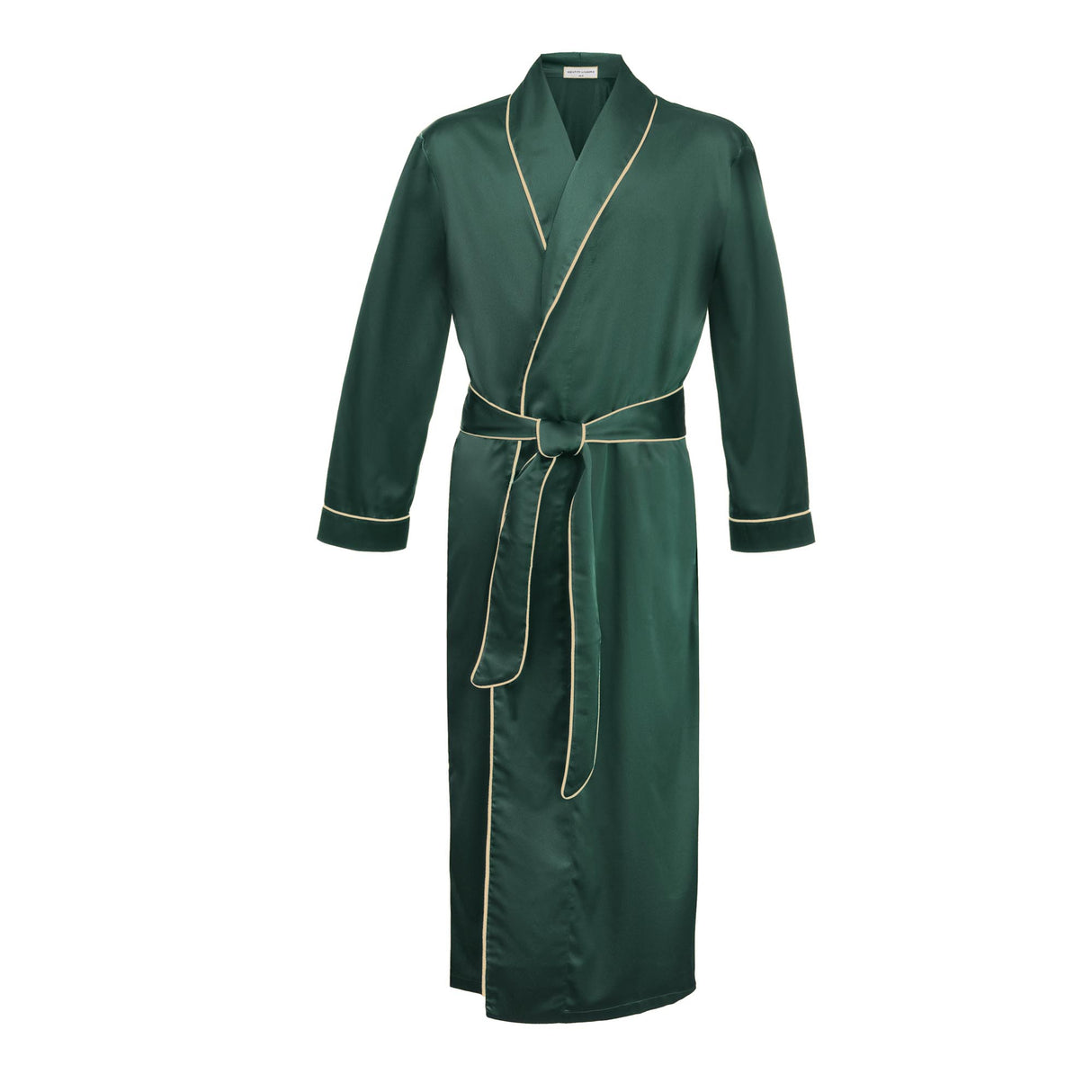 Green Men's Satin Dressing Gown
