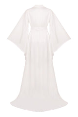 Long Satin Dressing Gown With Train