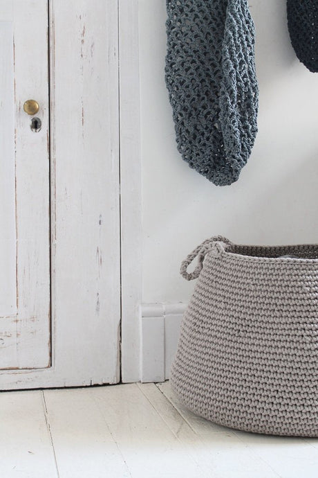 Crochet Basket, Size XL | OATMEAL
